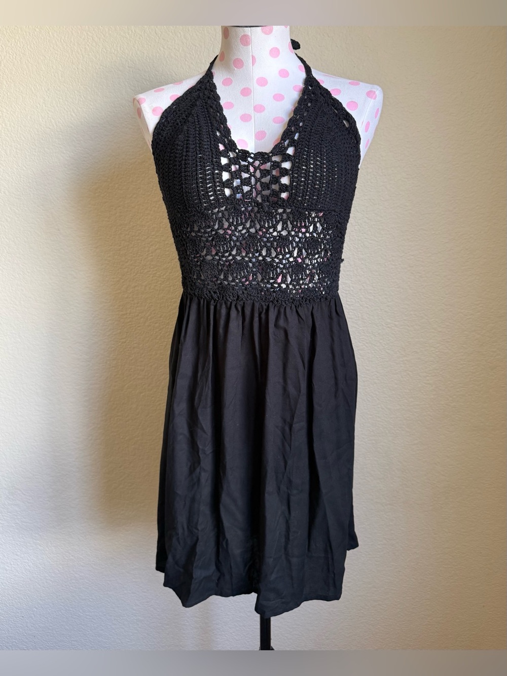 Crochet Halter Midi Dress